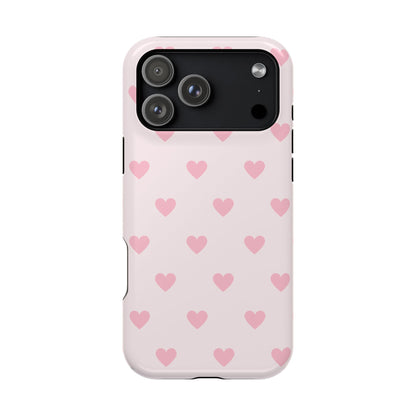 Light Pink Hearts iPhone Case