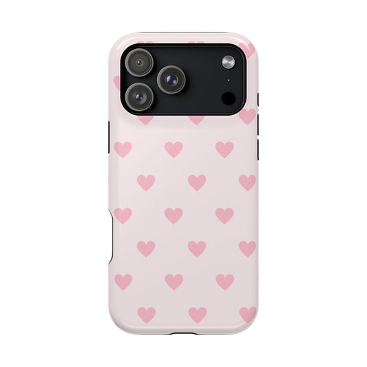 Light Pink Hearts iPhone Case