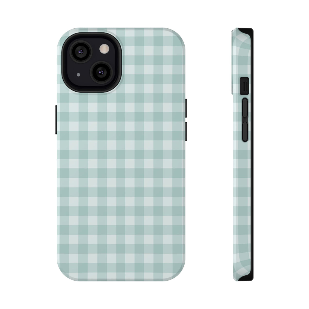 Teal Mini Gingham iPhone Case