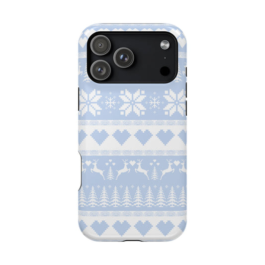 Blue Christmas Sweater iPhone Case
