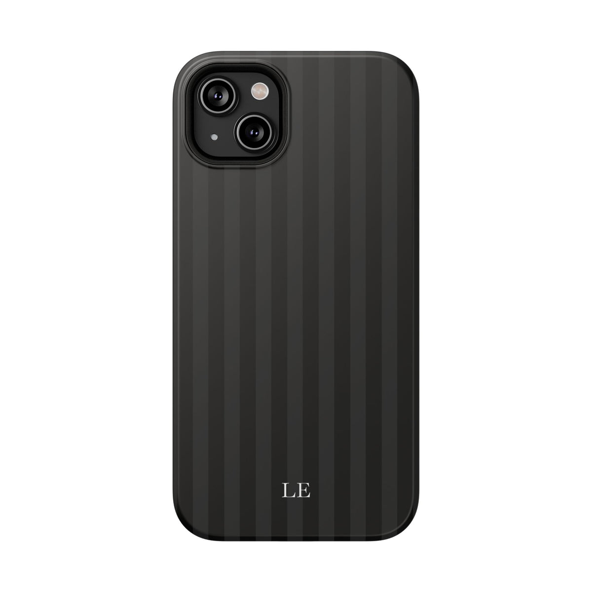 Custom Initials Black Stripes iPhone Case
