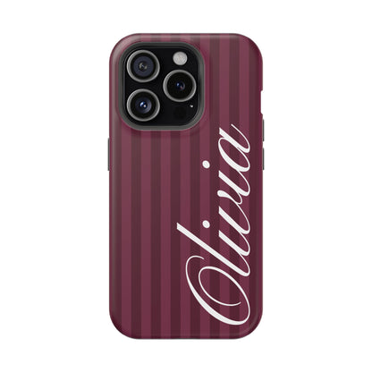Custom Plum Stripes iPhone Case