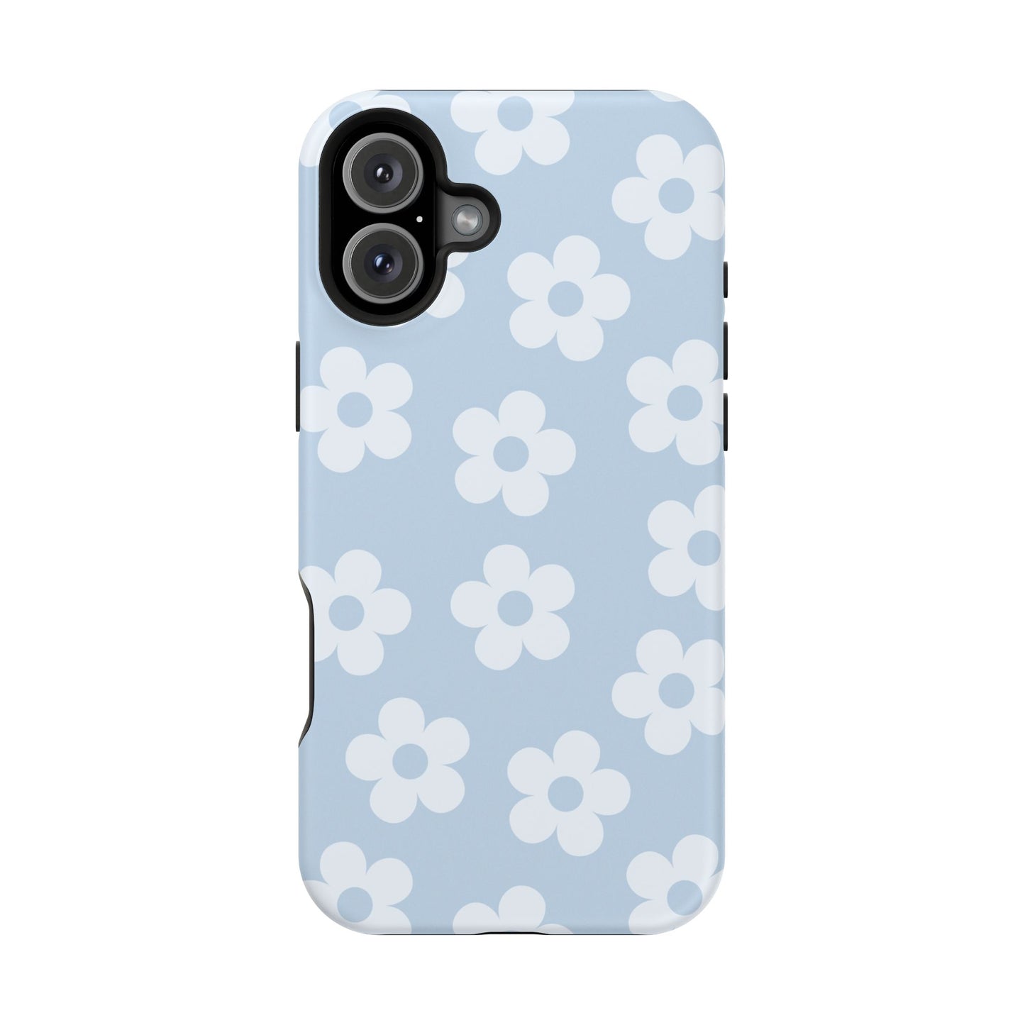 Blue Retro Flowers iPhone Case