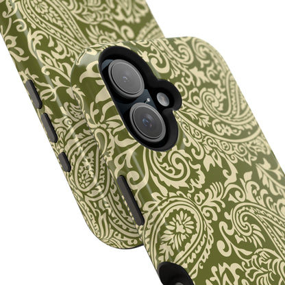 Olive Paisley iPhone Case