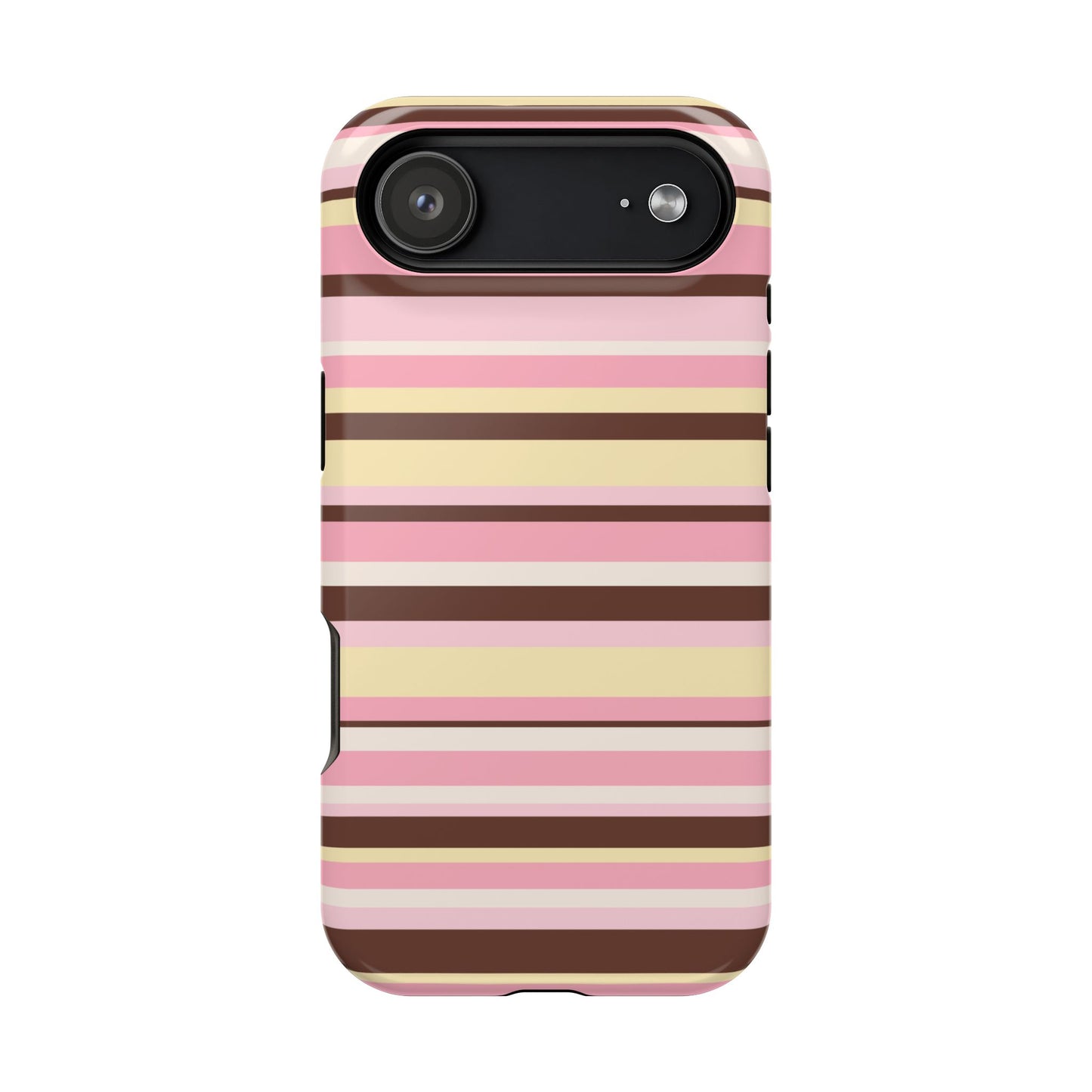 Sunday Latte Stripes iPhone Case