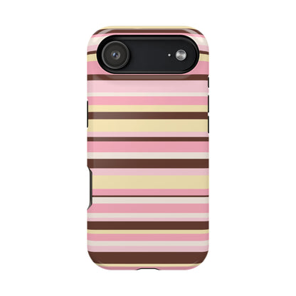 Sunday Latte Stripes iPhone Case