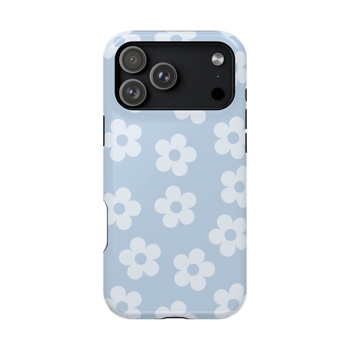 Blue Retro Flowers iPhone Case
