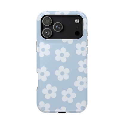 Blue Retro Flowers iPhone Case