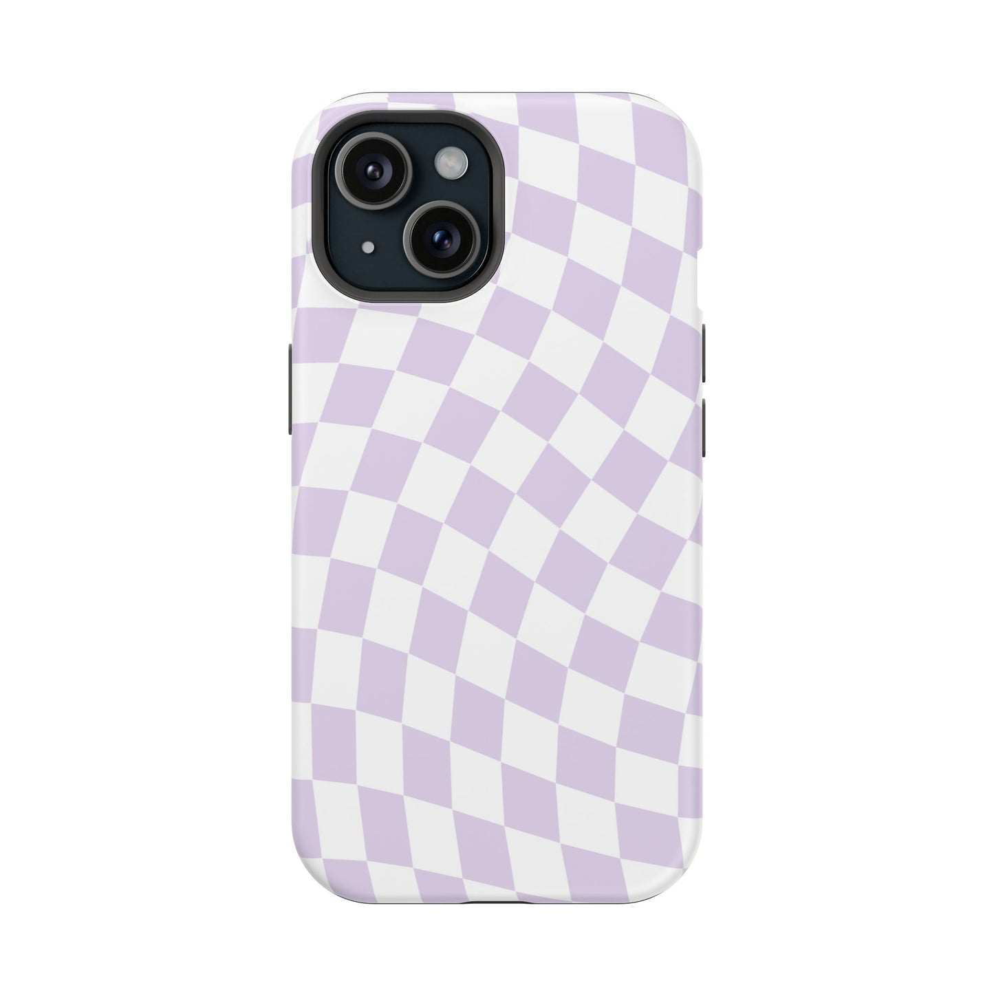 Purple Wavy Checkered iPhone Case