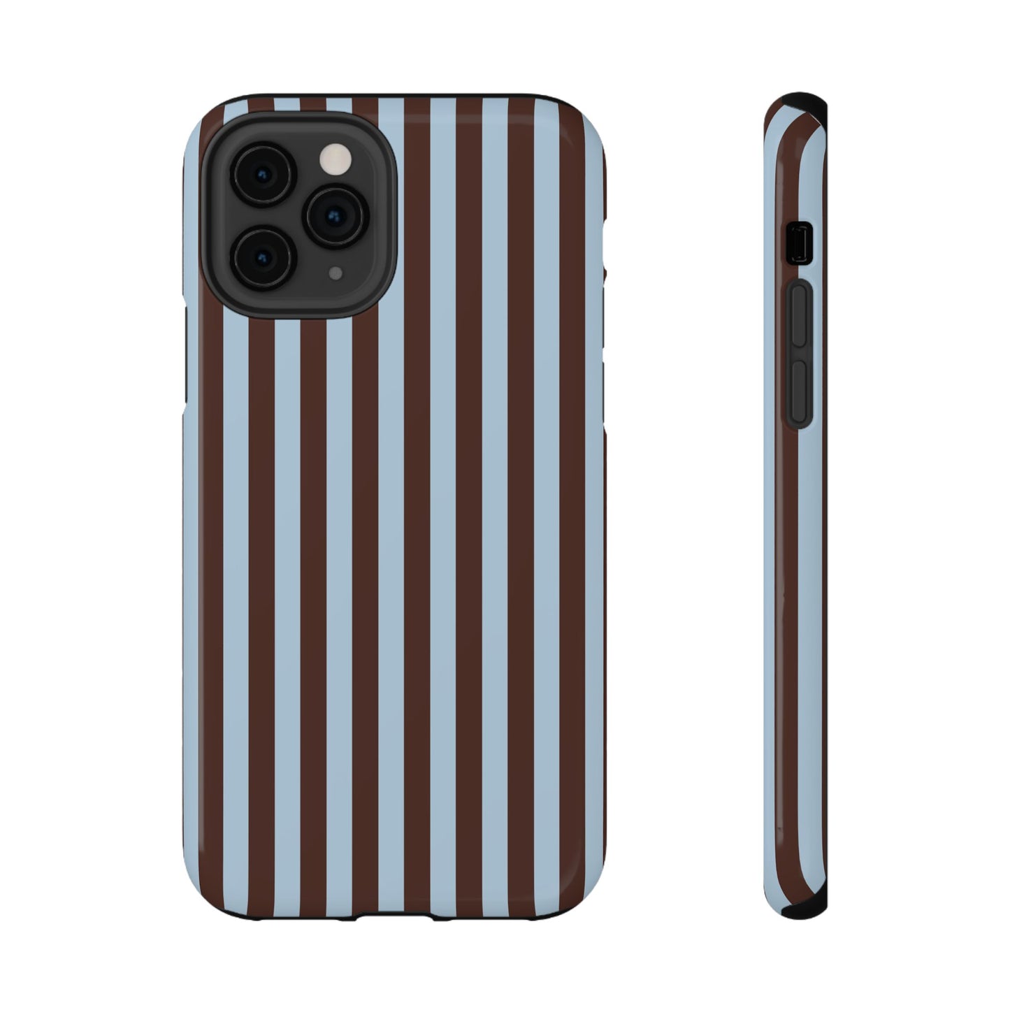 Blue Latte Stripes iPhone Case
