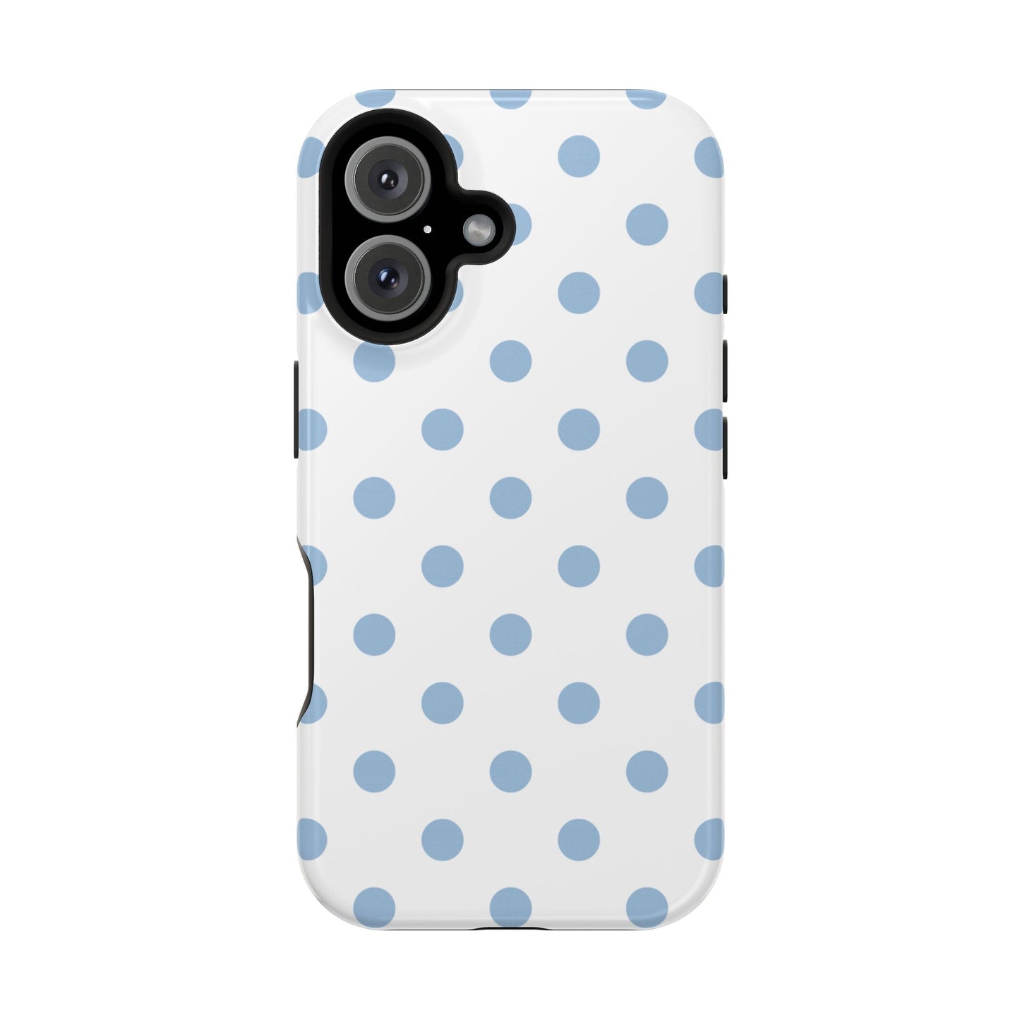 Blue Clouds Polka Dots iPhone Case