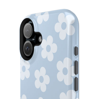 Blue Retro Flowers iPhone Case