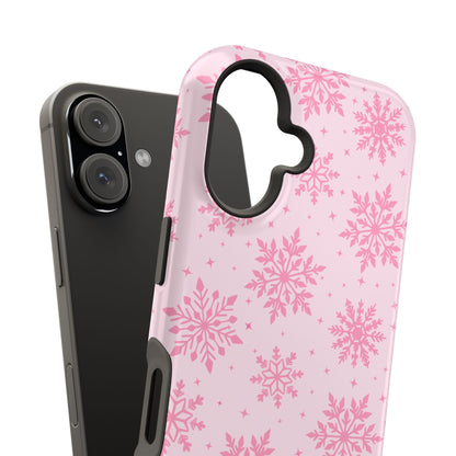 Pink Snowflakes iPhone Case