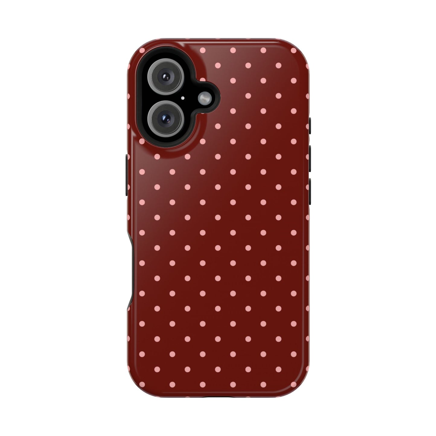 Maroon Mini Dots iPhone Case