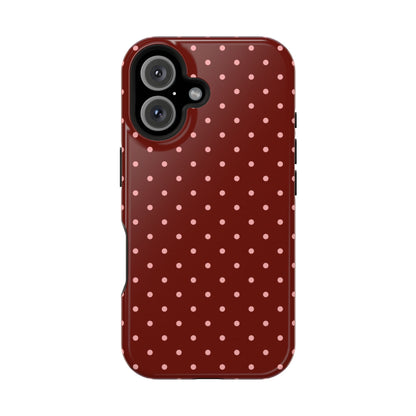 Maroon Mini Dots iPhone Case