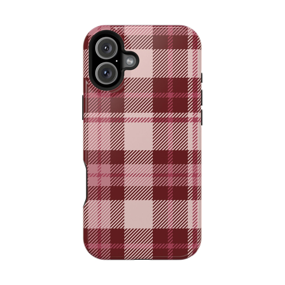 Burgundy Plaid iPhone Case