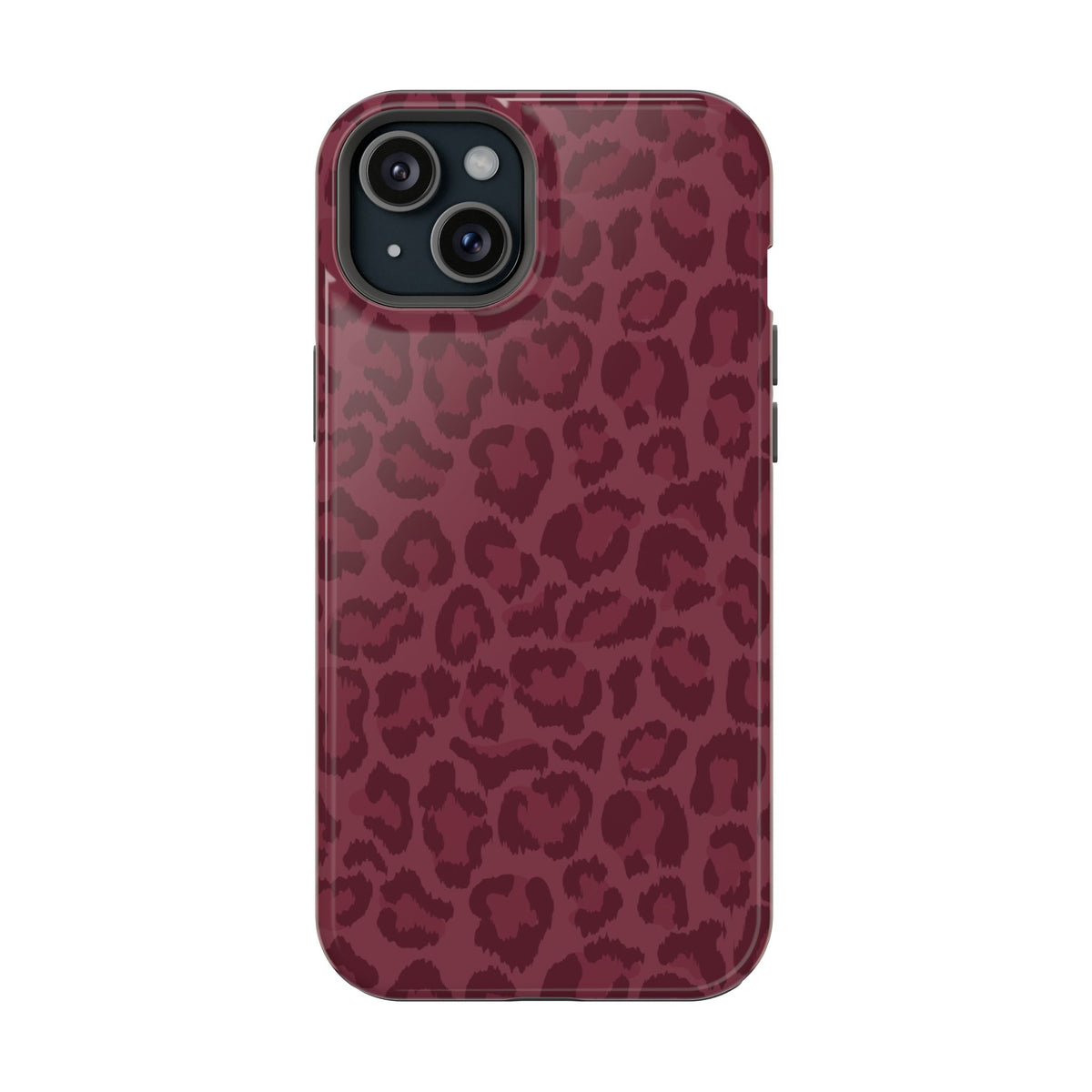 Burgundy Leopard iPhone Case
