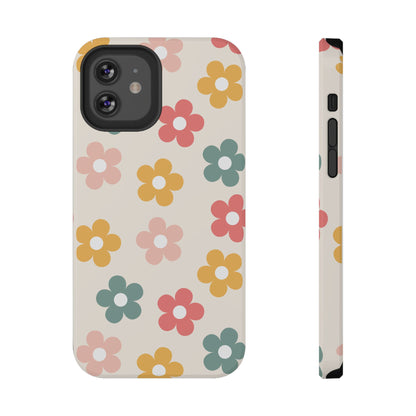 Boho Retro Flowers iPhone Case