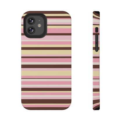 Sunday Latte Stripes iPhone Case