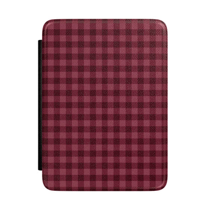 Burgundy Gingham Kindle Case