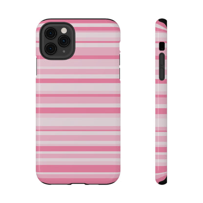 Pink Candy Stripes iPhone Case