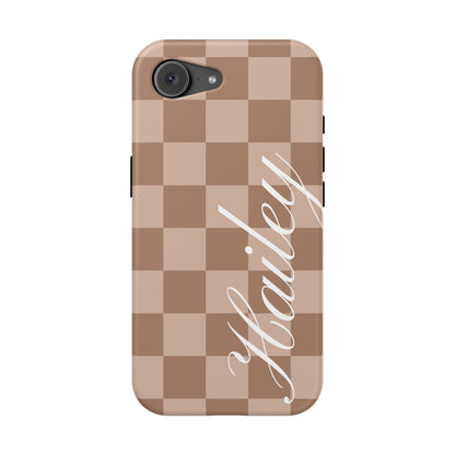 Custom Toffee Checkered iPhone Case