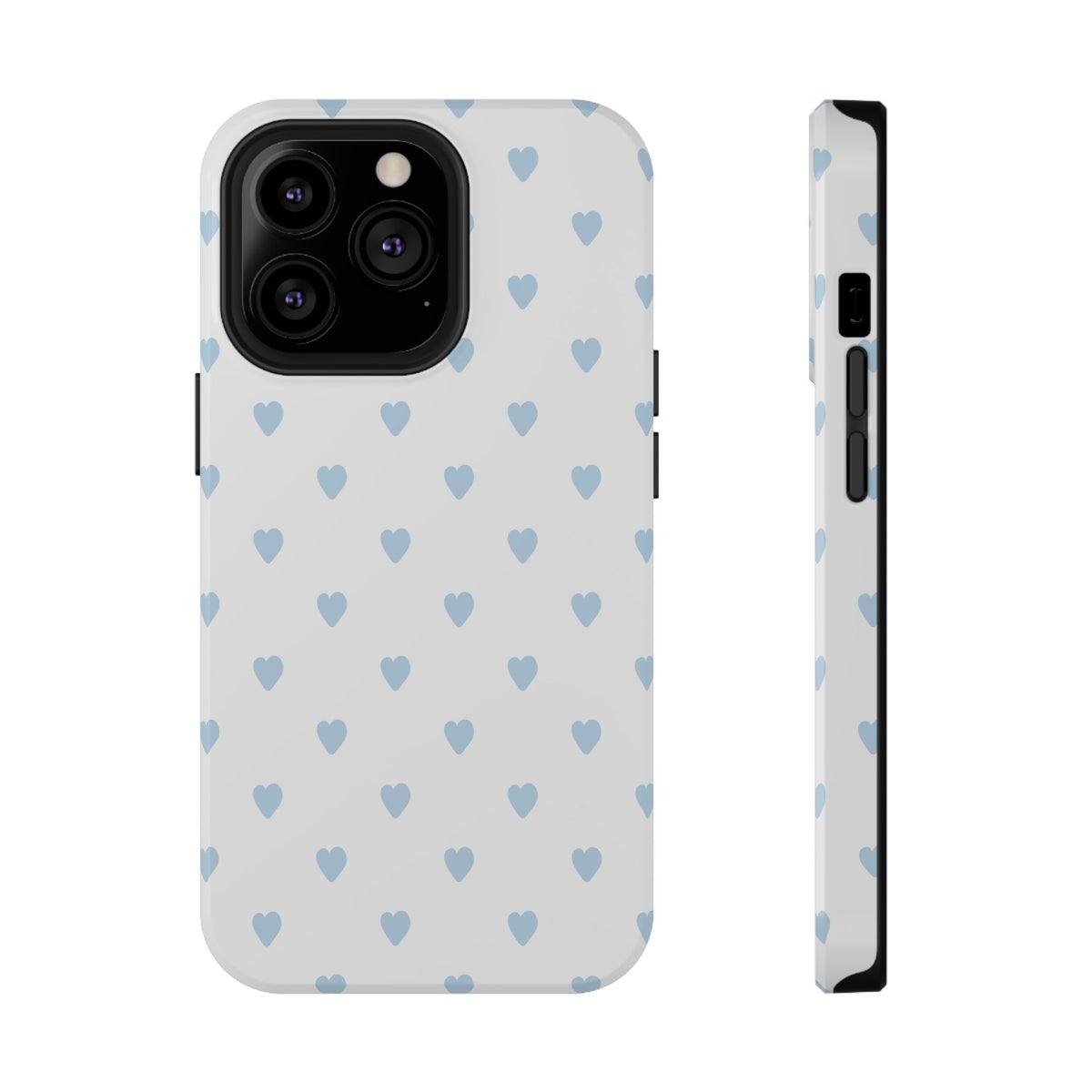 Blue Little Hearts iPhone Case