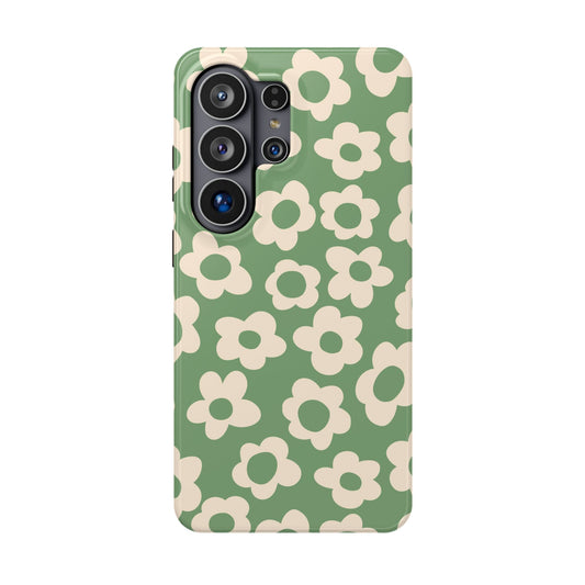 Green Las Flores Samsung Case