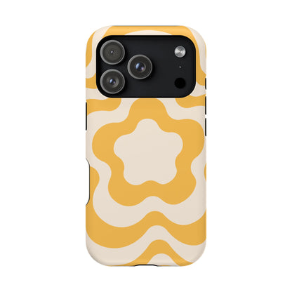 Yellow Retro Flower iPhone Case