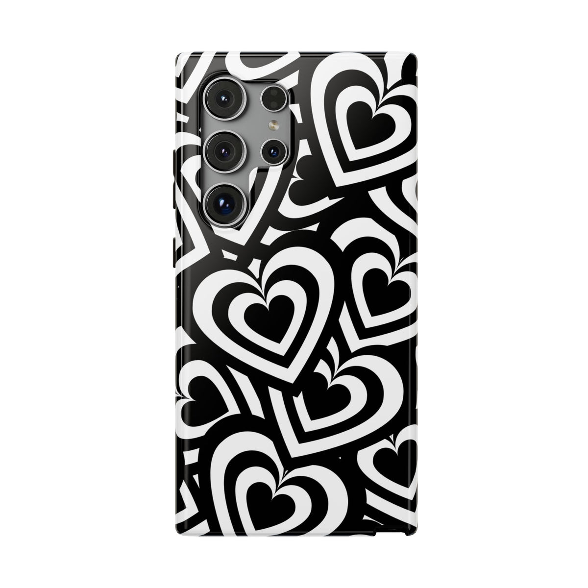 Black & White Hearts Samsung Case