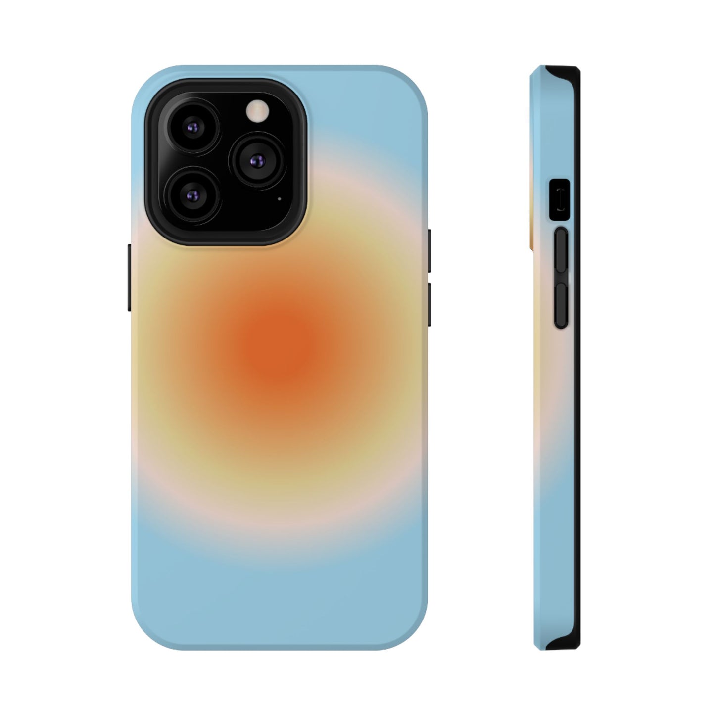 Orange & Blue Aura iPhone Case