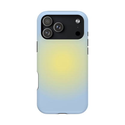 Yellow & Blue Aura iPhone Case