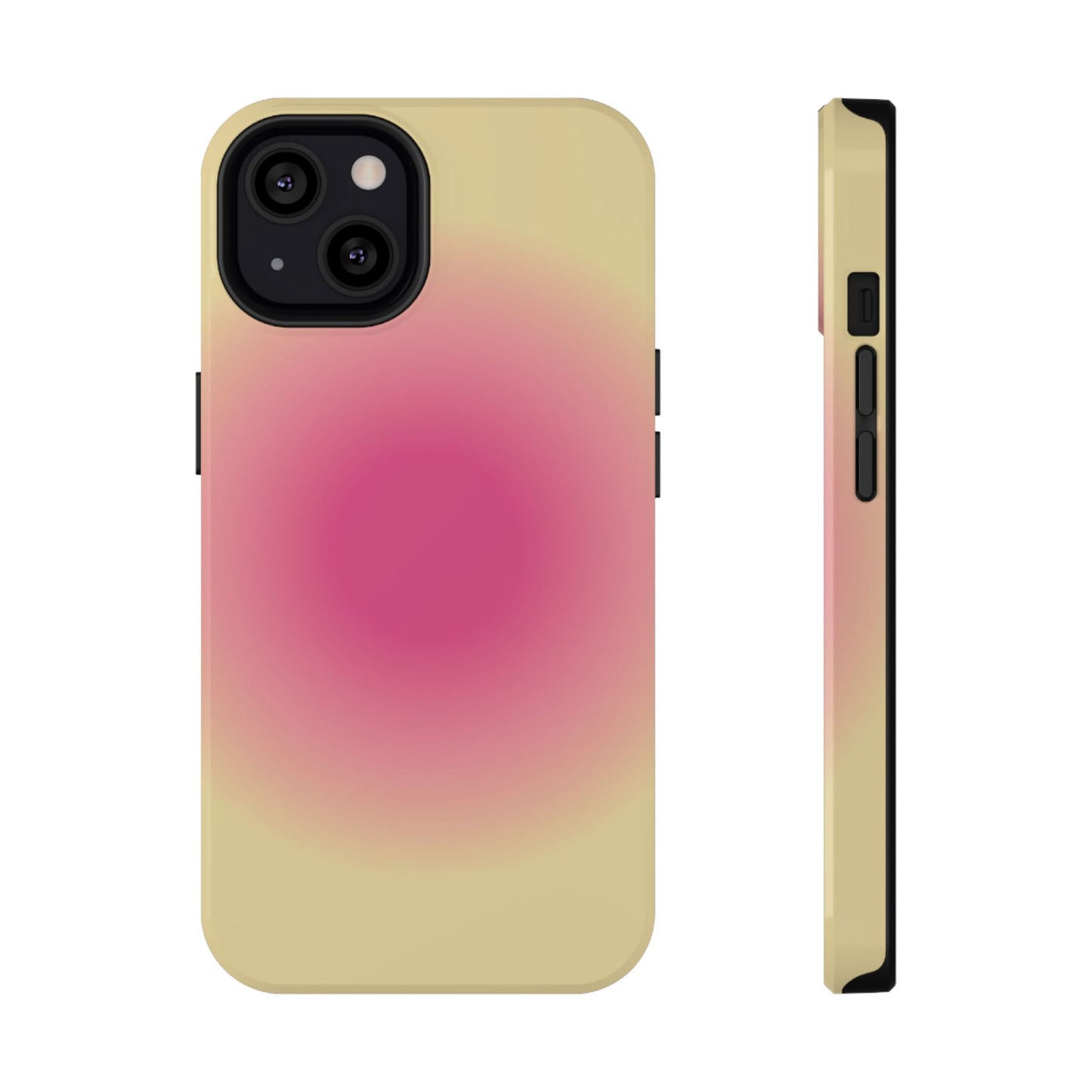 Hot Pink & Yellow Aura iPhone Case