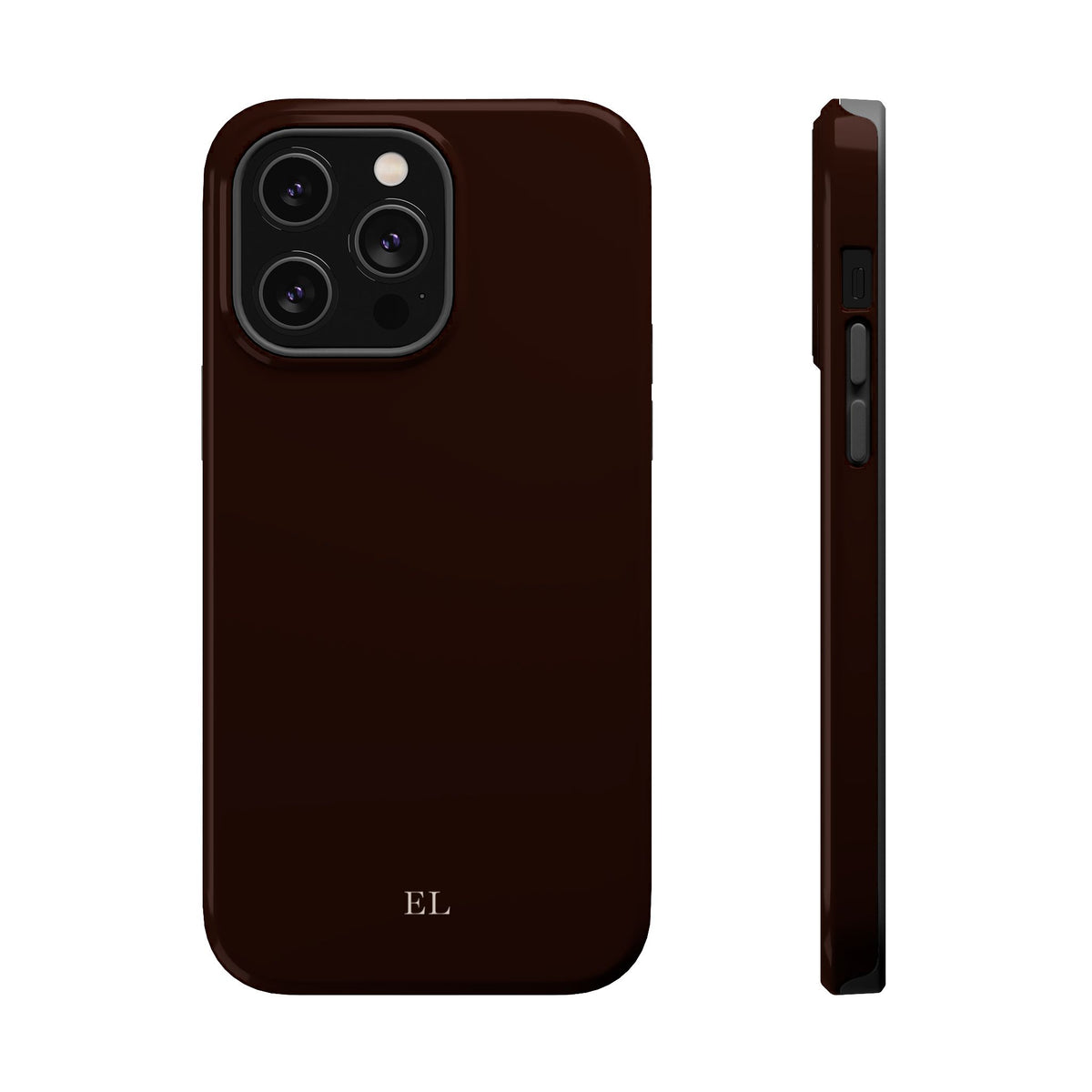 Custom Initials Mocha iPhone Case