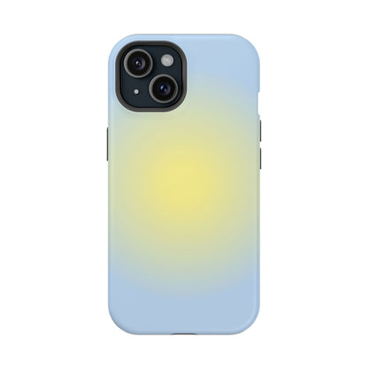 Yellow & Blue Aura iPhone Case