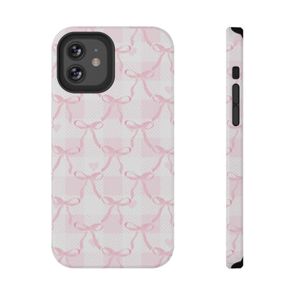 Pink Ribbon Bows iPhone Case