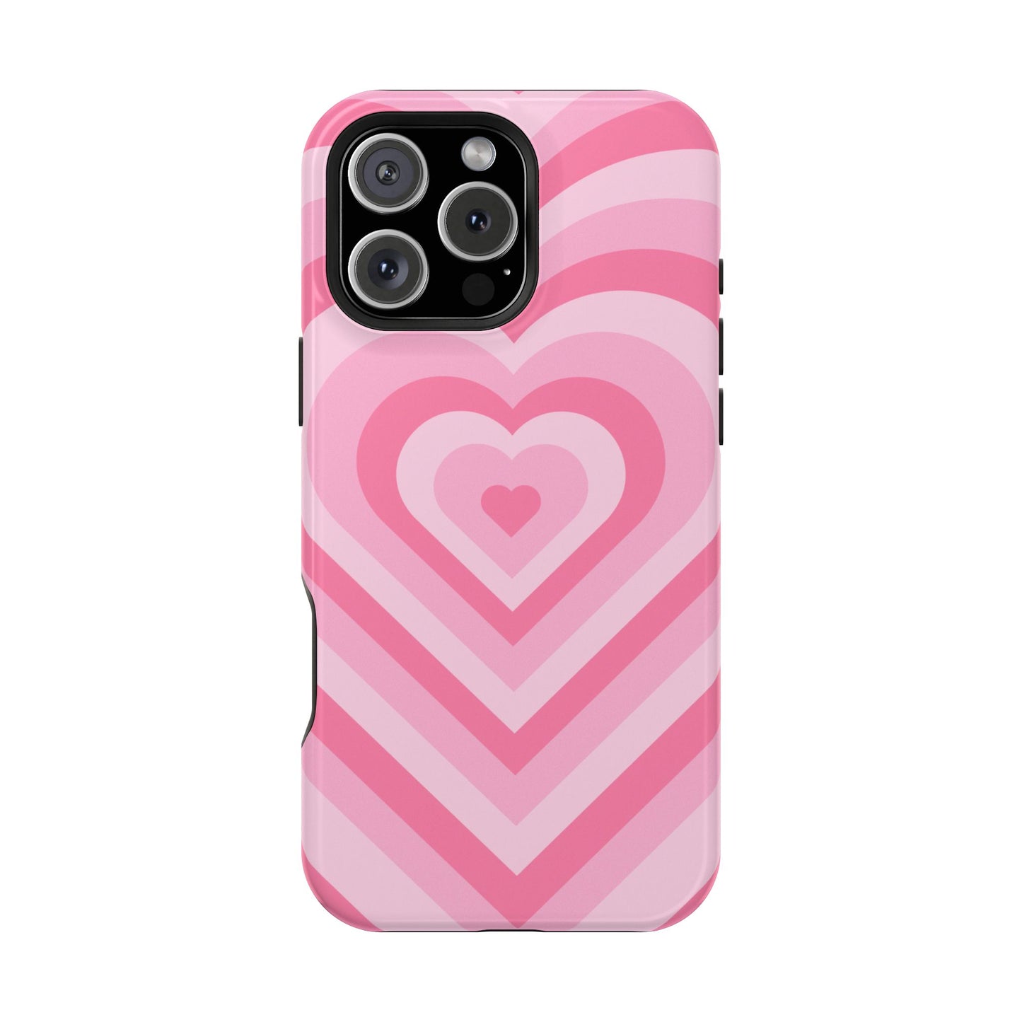 Pink Glowing Hearts iPhone Case