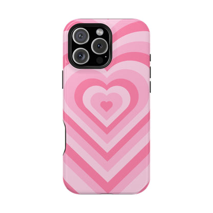 Pink Glowing Hearts iPhone Case