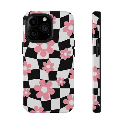 Floral Wavy Checkered iPhone Case from Stella Cases