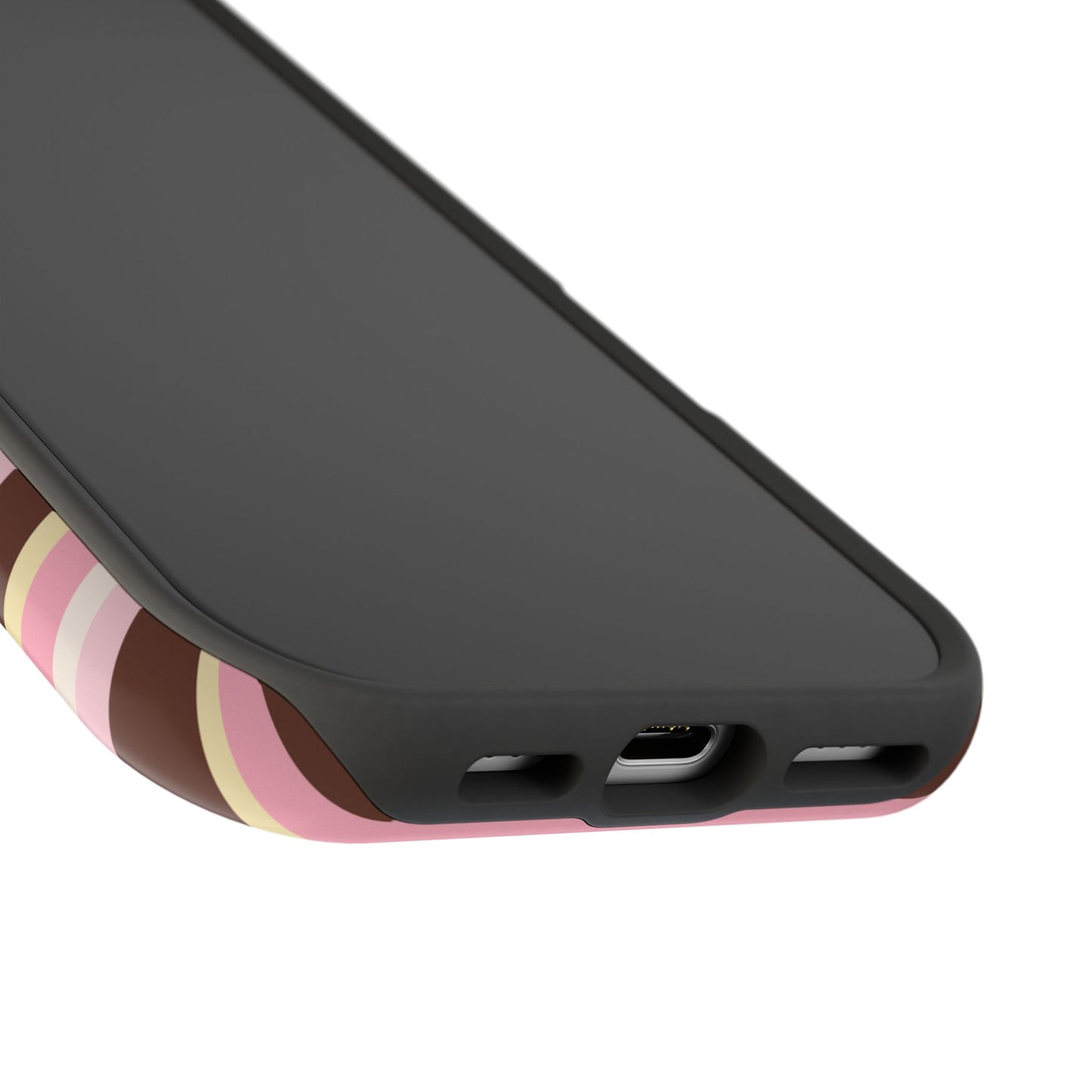 Sunday Latte Stripes iPhone Case