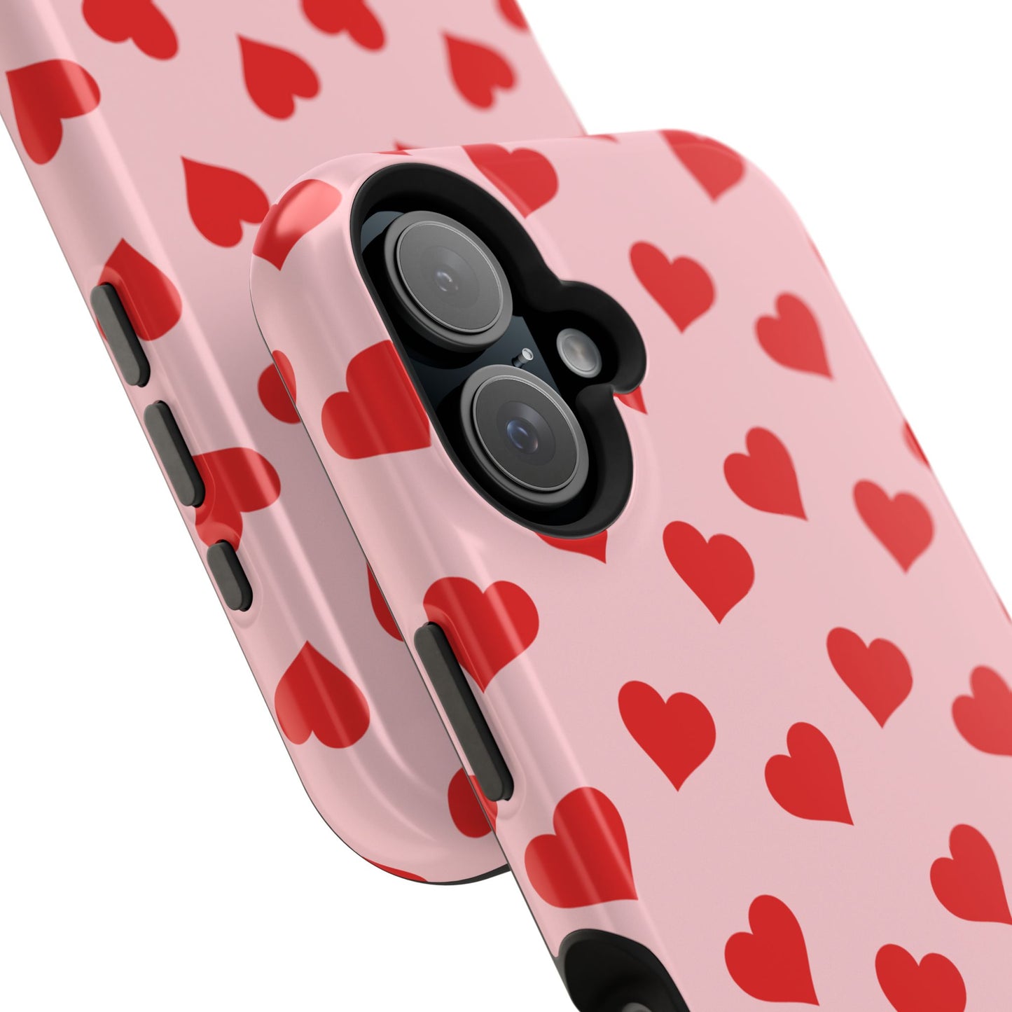 Red & Pink Heart Mania iPhone Case