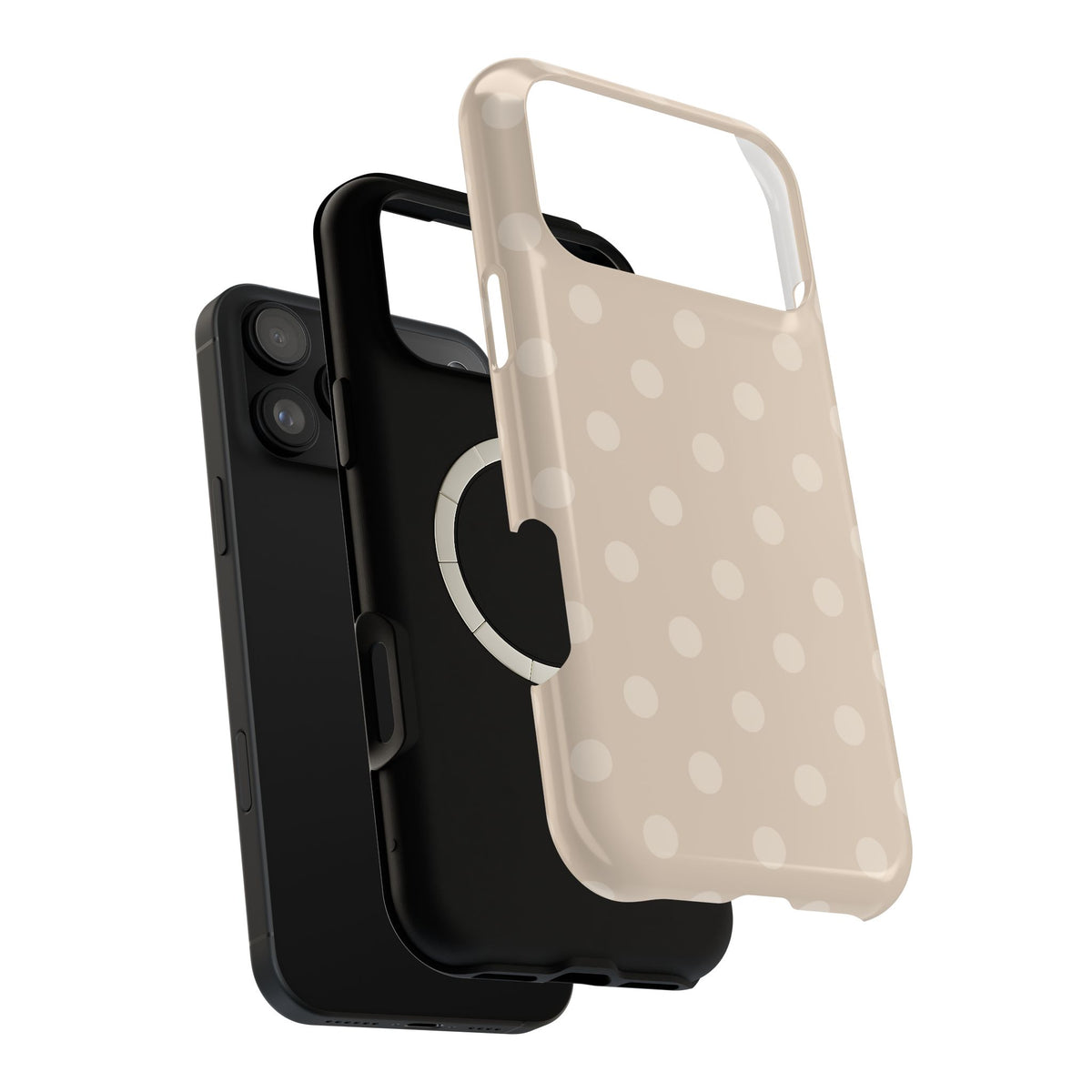 Beige Polka Dots iPhone Case