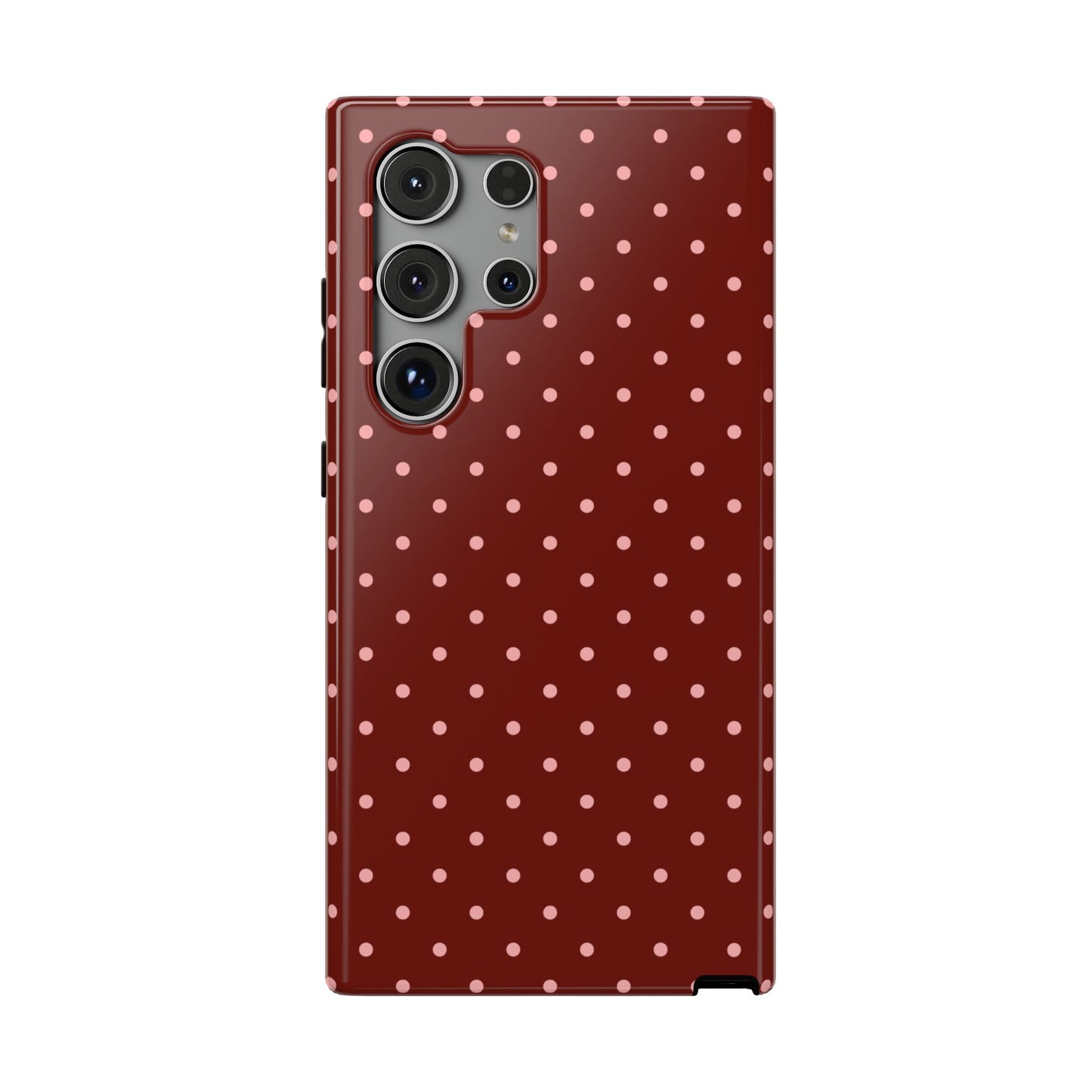 Maroon Mini Dots Samsung Case