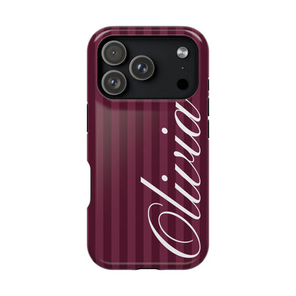 Custom Plum Stripes iPhone Case