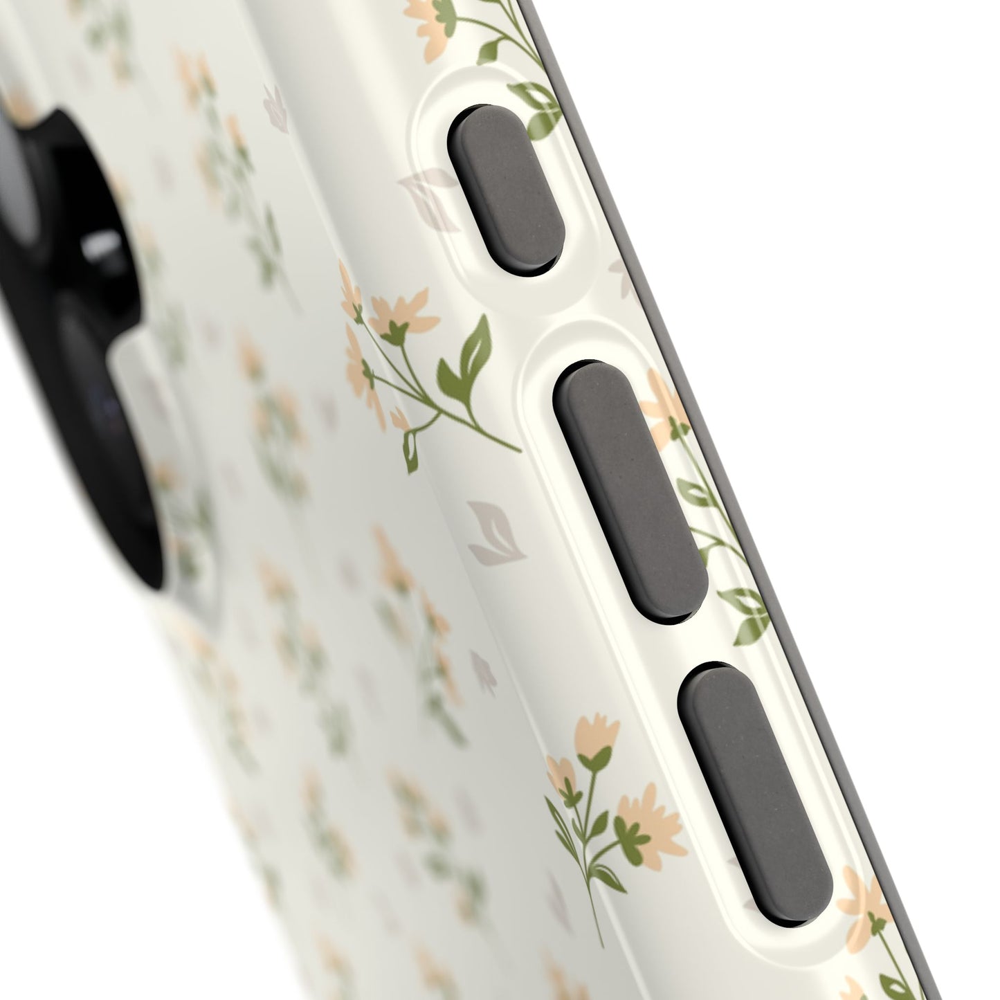 Orange Ditsy Flowers iPhone Case