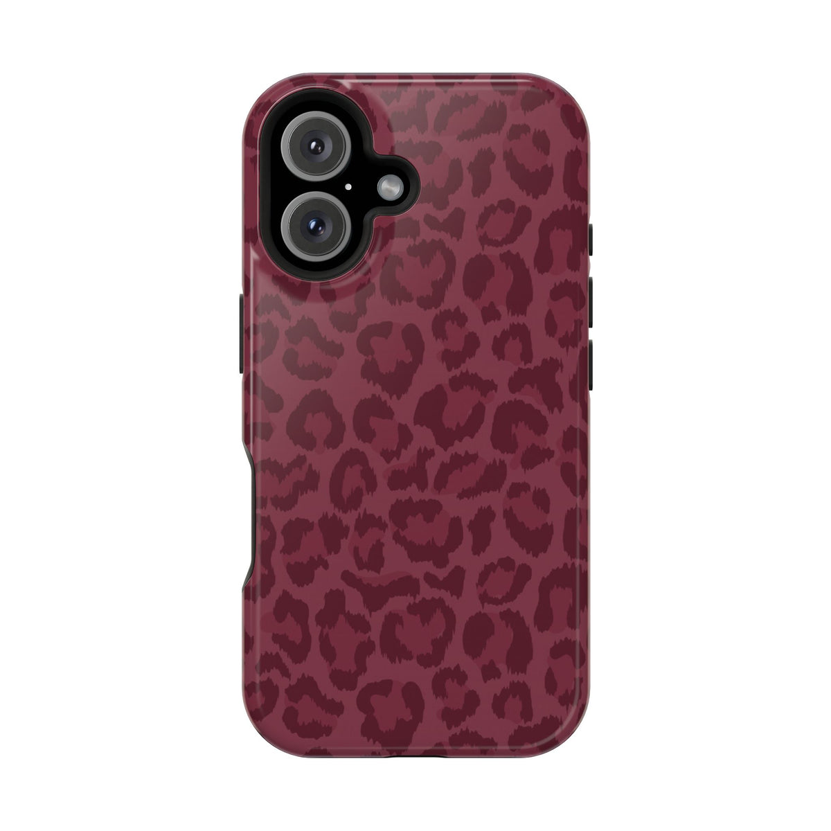 Burgundy Leopard iPhone Case