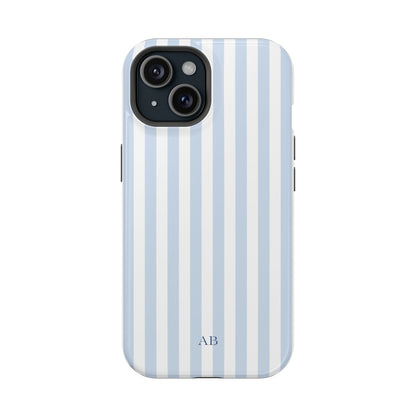 Custom Initials Blue Beau iPhone Case