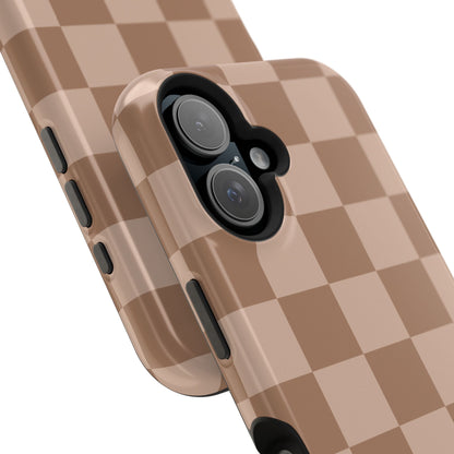 Toffee Checkered iPhone Case