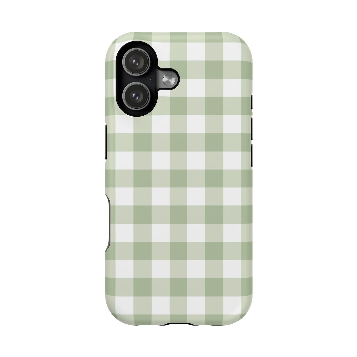 Green Gingham iPhone Case