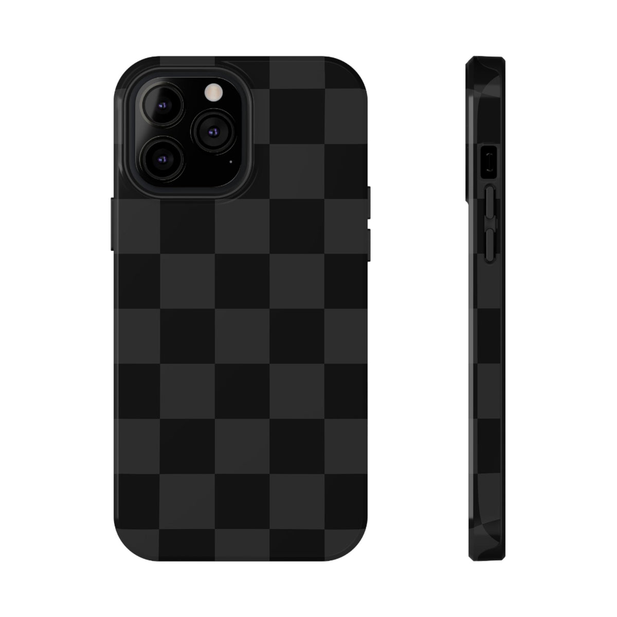 Black Checkered iPhone Case